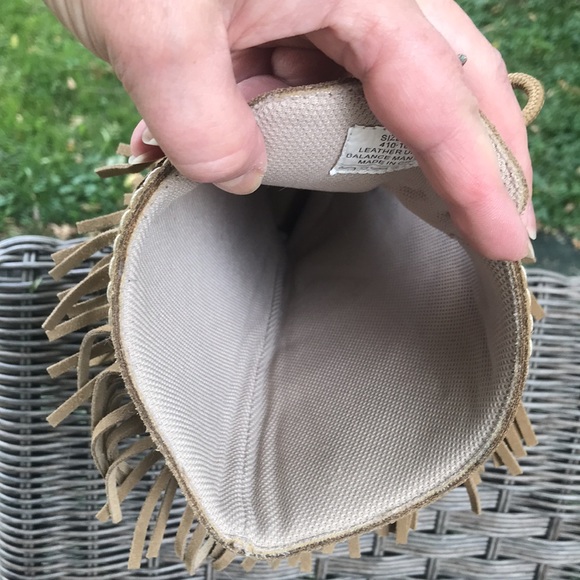 Candie’s Vintage Sz 7.5 Moccasin Wedge Fringe Suede Tall Western Cowboy Boots - Picture 13 of 15